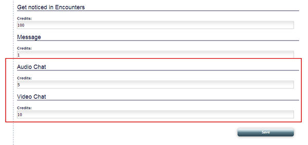 Video and Audio chat can be paid