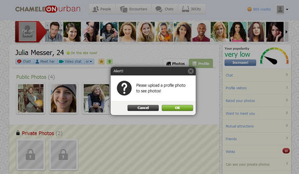 Forced profile picture upload