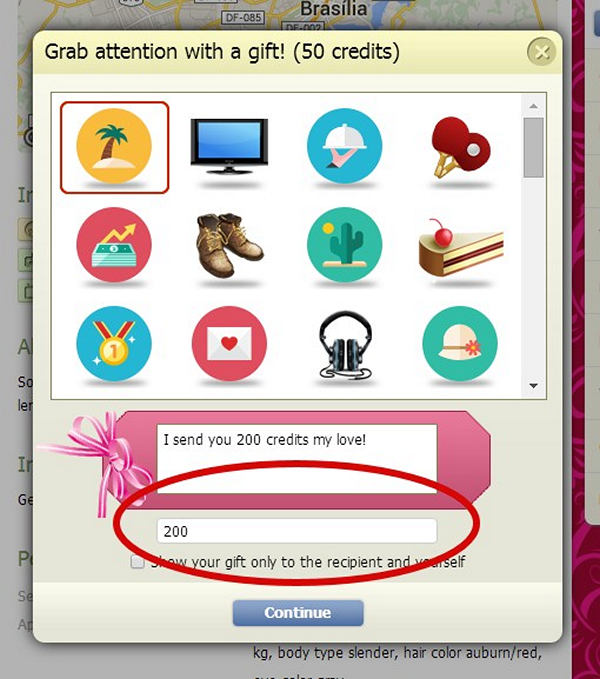 Sending Credits to people as a gift